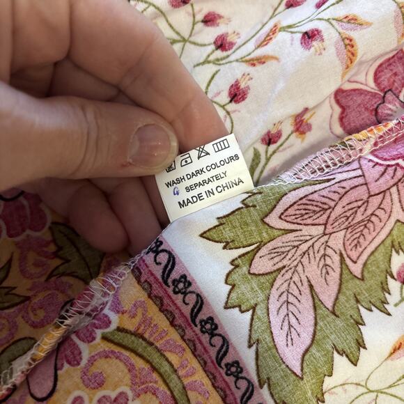 Wildflower Womens Boho Tie Front Kimono One Size Indie Hippie Floral Bird Print - Picture 4 of 9